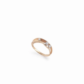 Annamaria Cammilli 18ct Orange Apricot Gold 0.2ct Diamond Dune Series Ring
