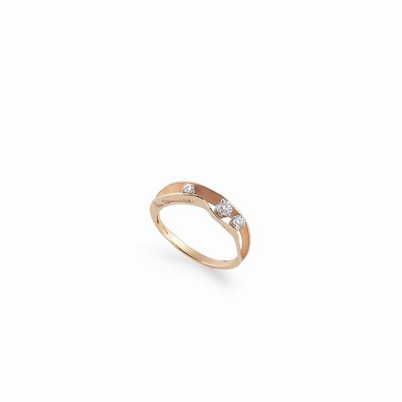 Annamaria Cammilli 18ct Orange Apricot Gold 0.2ct Diamond Dune Series Ring
