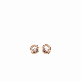 Annamaria Cammilli 18ct Pink Champagne Gold 0.16ct Diamond Dune Assolo Series Earrings