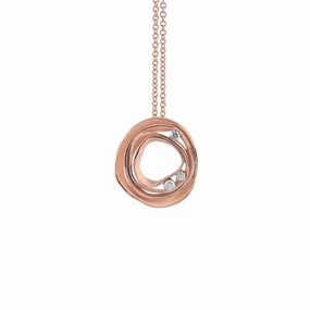 Annamaria Cammilli 18ct Pink Champagne Gold 0.16ct Diamond Dune Series Necklace