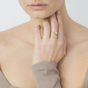 Annamaria Cammilli 18ct Sunrise Gold 0.28ct Diamond Dune Series Ring