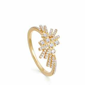 Astley Clarke Comet Flare 14ct Yellow Gold 0.29ct Diamond Ring