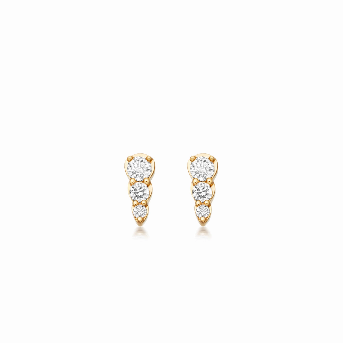 Astley Clarke Interstellar 14ct Yellow Gold 0.12ct Diamond Stud Earrings