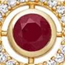 Astley Clarke Mini Icon Aura 14ct Yellow Gold Diamond Ruby Pendant