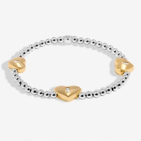 Bar Triple Heart Silver & Gold Plated Bracelet 8730