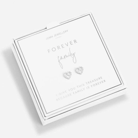 Beautifully Boxed A Little Forever Family Silver Box Earrings 5306
