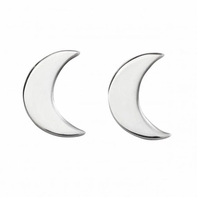 Beginnings Sterling Silver E5430 Moon Stud Earrings