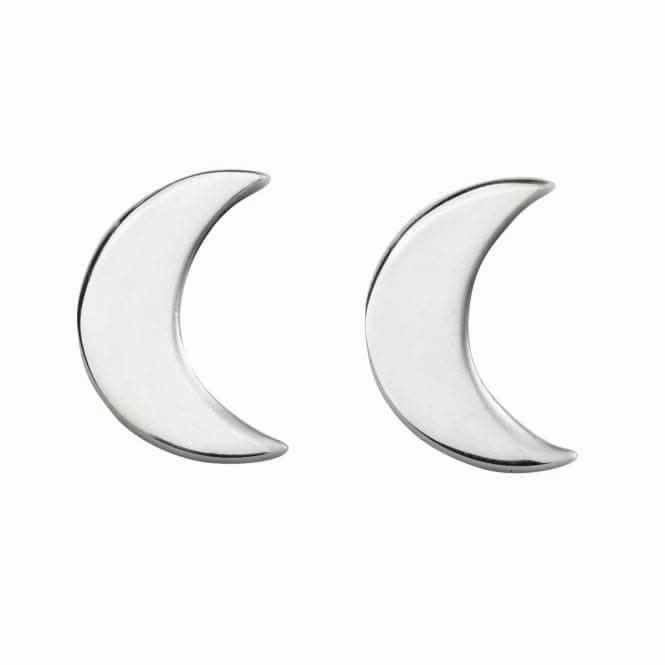 Beginnings Sterling Silver E5430 Moon Stud Earrings