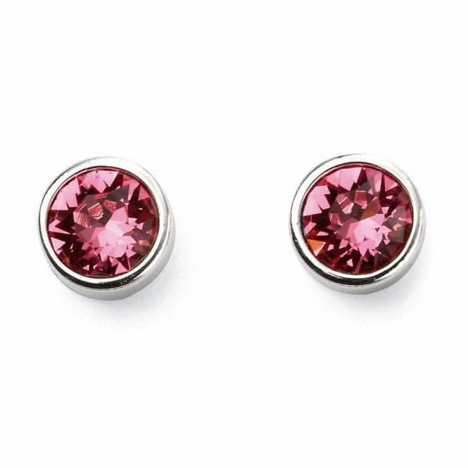 Beginnings Sterling Silver Oct Birth Stone Earrings E5565
