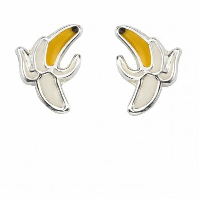 Beginnings Sterling Silver Peeled Banana Earrings A2039