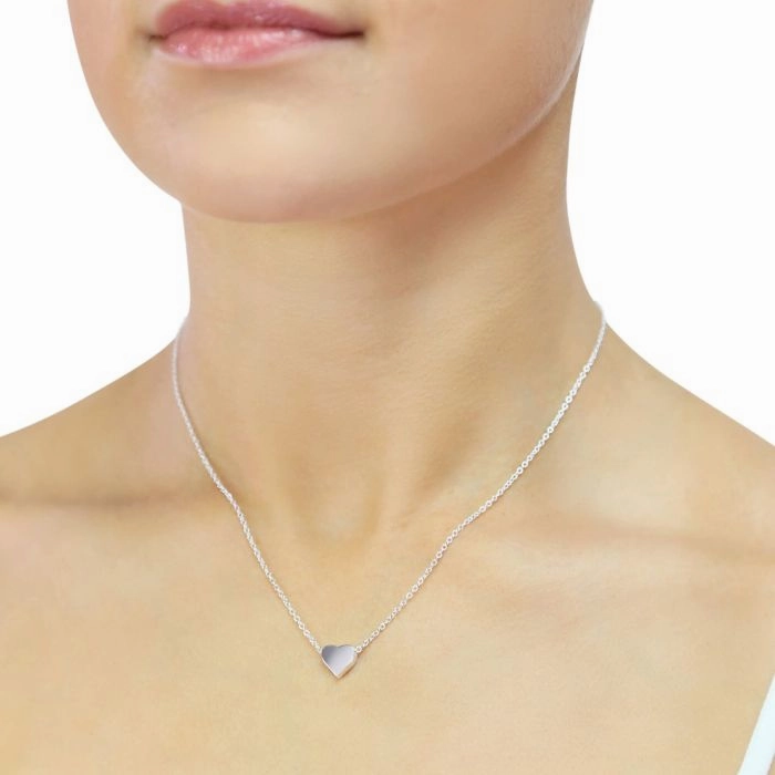 Beginnings Sterling Silver Single Heart 42 2cm Necklaces N3545