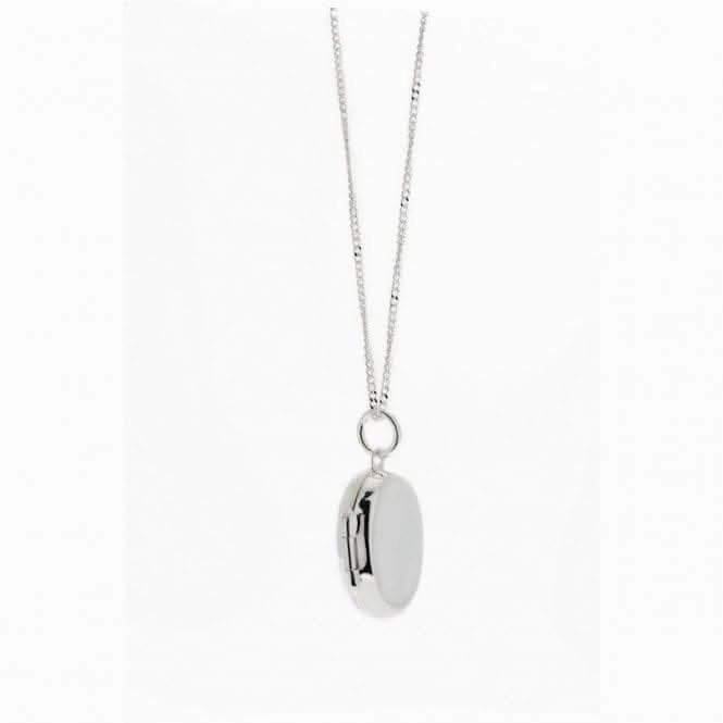 Beginnings Sterling Silver Small Plain Oval Locket Pendant P2703
