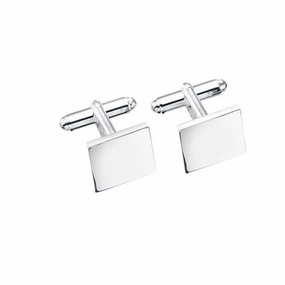 Beginnings Sterling Silver Solid Square Cufflinks V124
