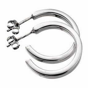 Beginnings Sterling Silver SquareCut Hoop Earrings E590