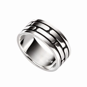 Beginnings  Sterling Silver Textured Stone Effect Ring R3484