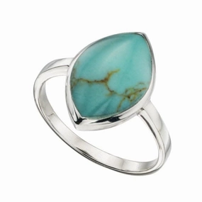 Beginnings  Sterling Silver Turquoise Marquise Ring R3379T