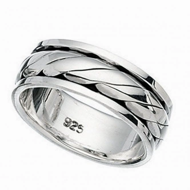 Beginnings  Sterling Silver Twist Design Spinner Ring R986