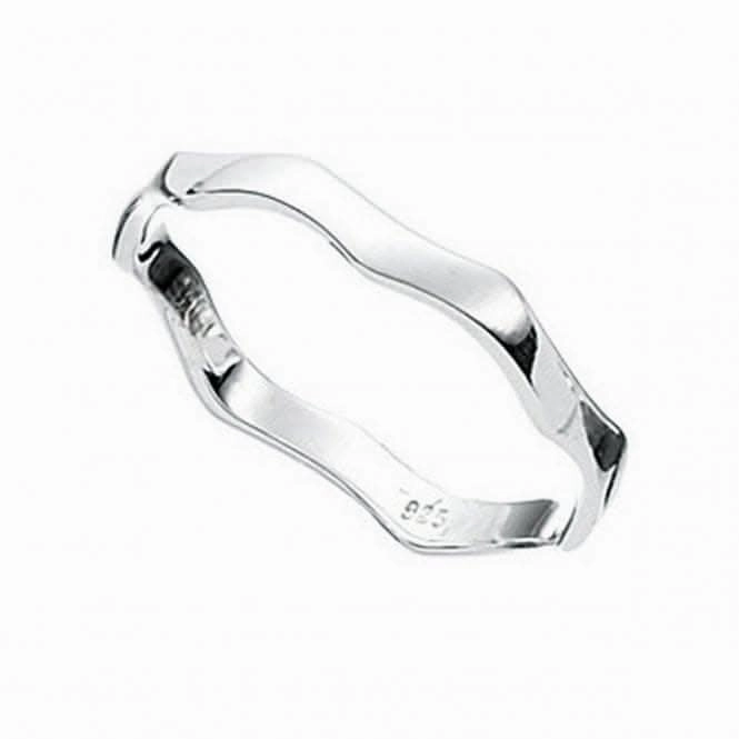 Beginnings  Sterling Silver Wavy Band Ring R861