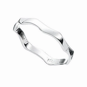Beginnings  Sterling Silver Wavy Band Ring R861