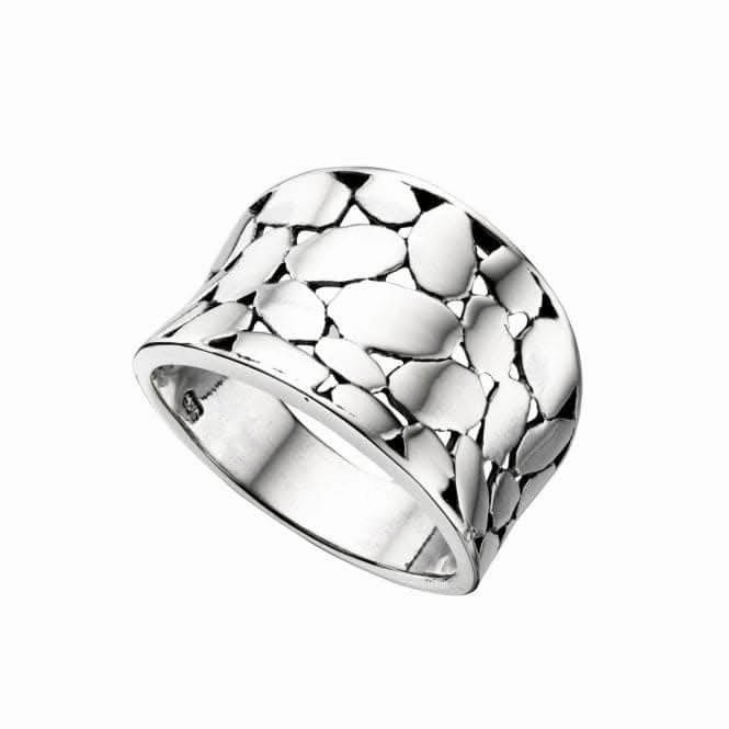 Beginnings  Sterling Silver Wide Textured Ring R3227