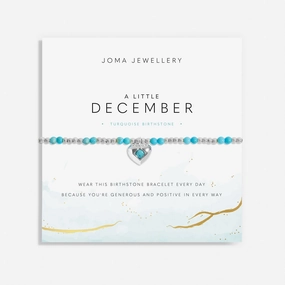 Birthstone A Little December Turquoise Silver Plated Bracelet 8326