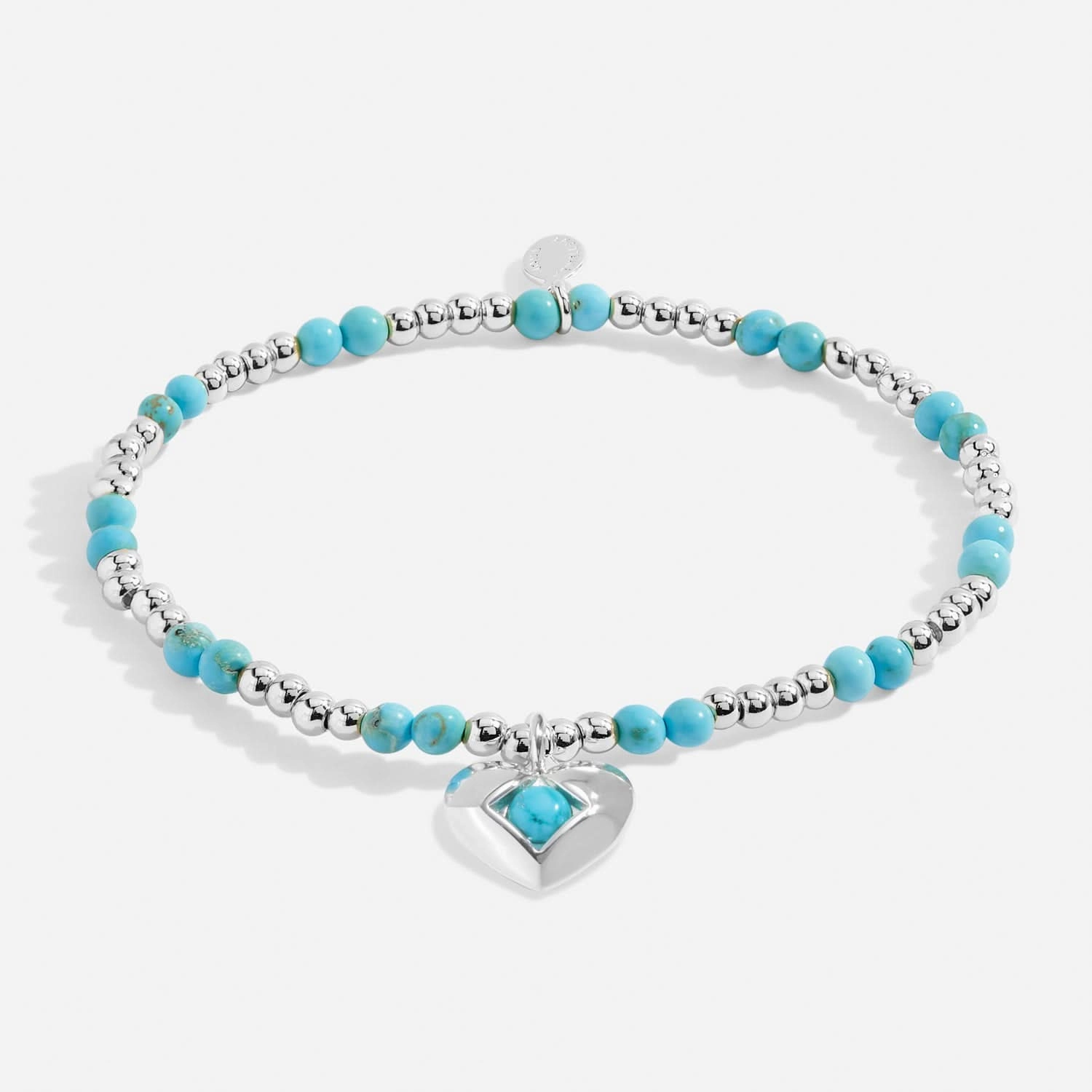 Birthstone A Little December Turquoise Silver Plated Bracelet 8326
