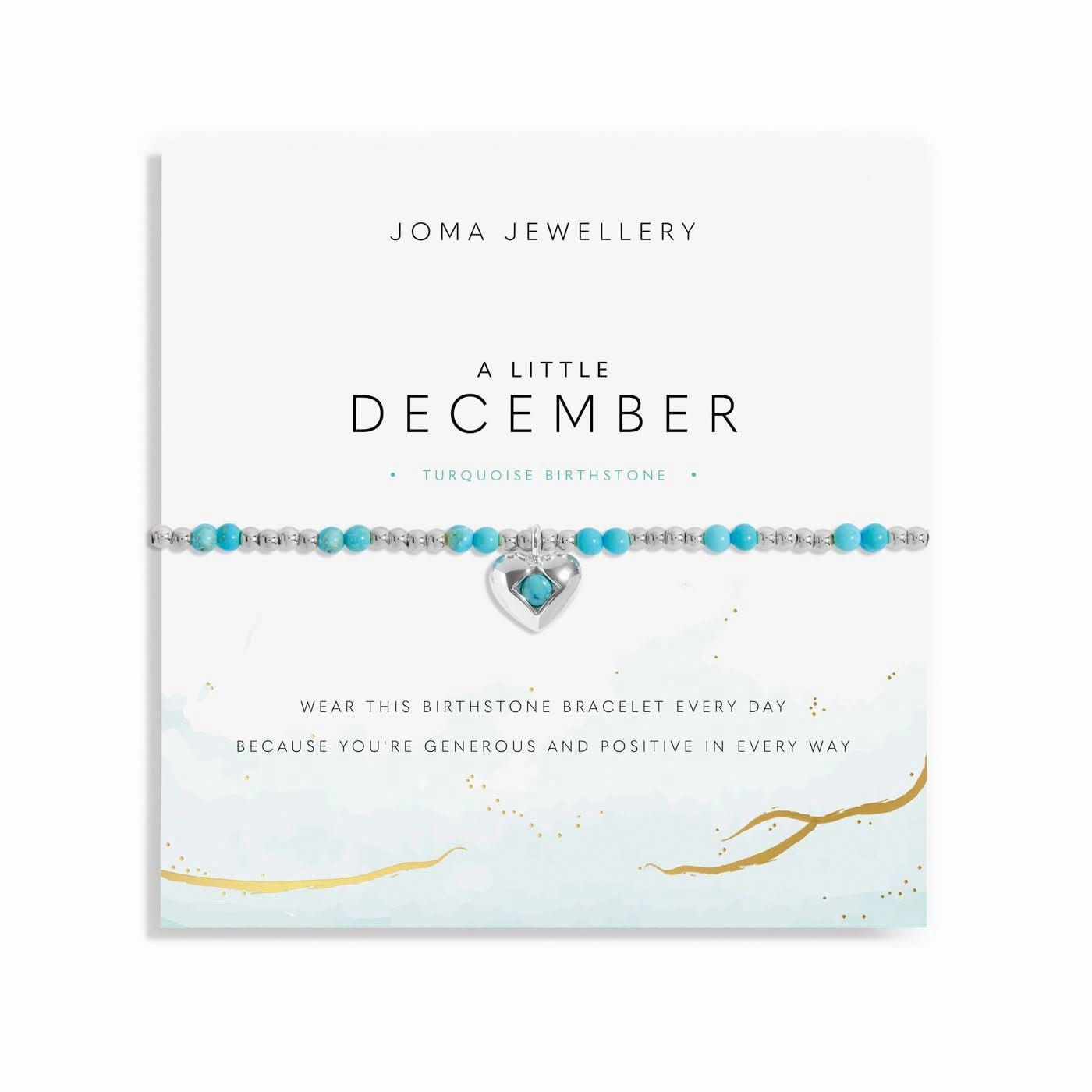 Birthstone A Little December Turquoise Silver Plated Bracelet 8326