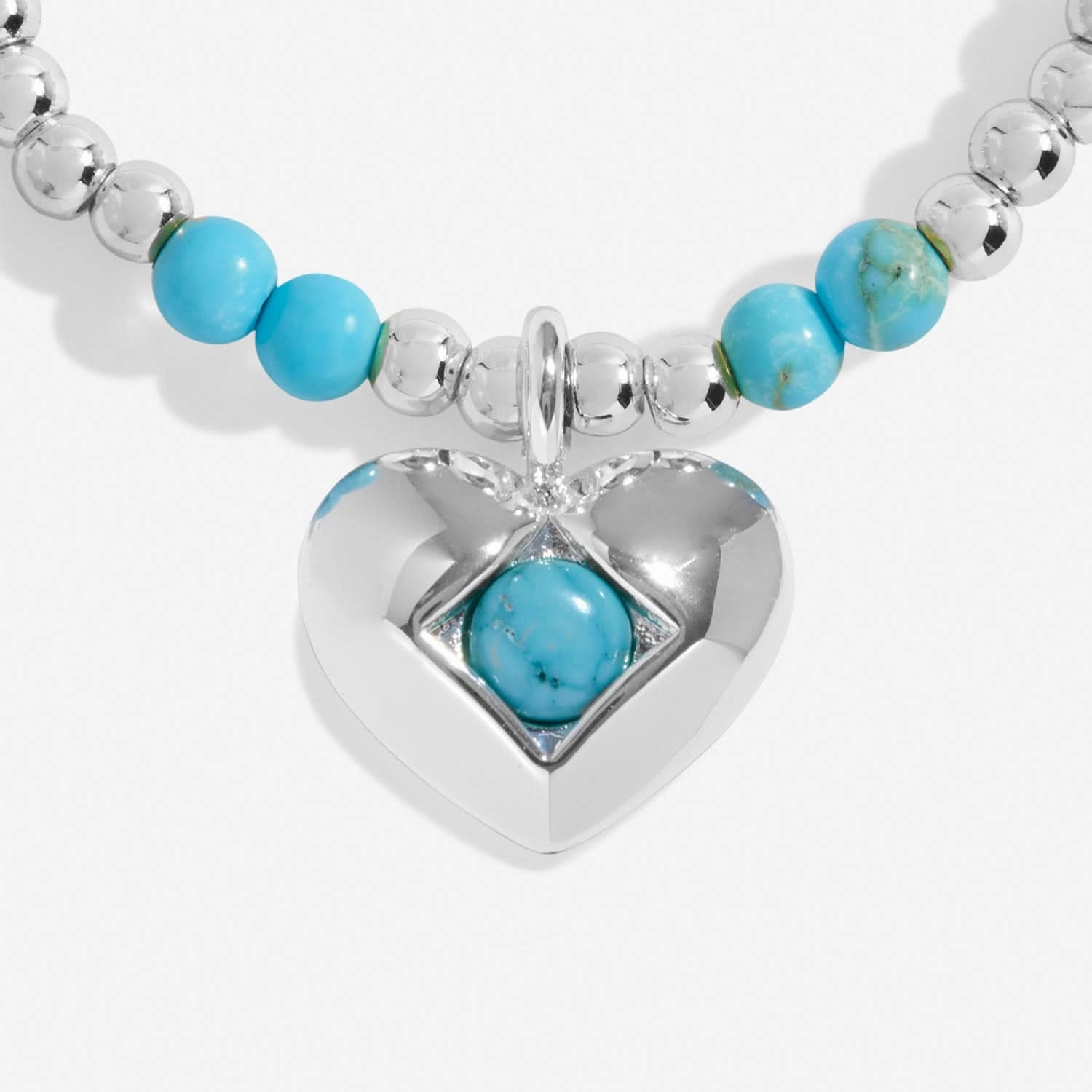 Birthstone A Little December Turquoise Silver Plated Bracelet 8326