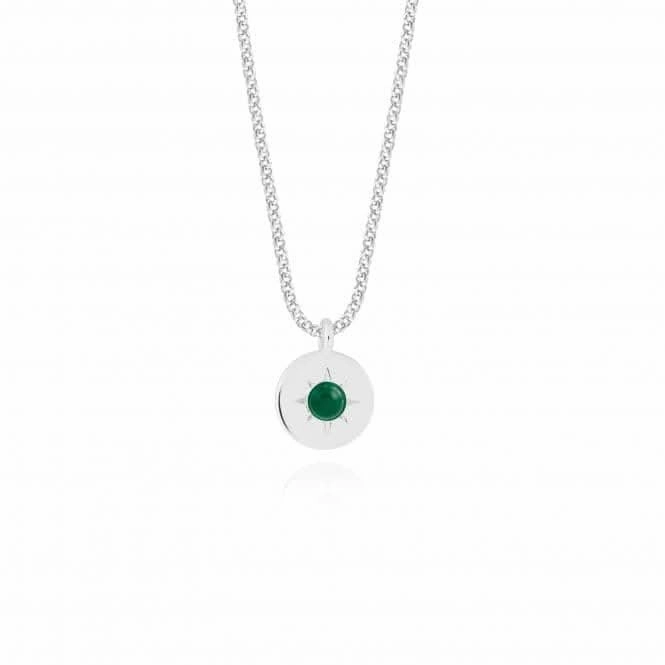 Birthstone a little May Green Agate Necklace 4658