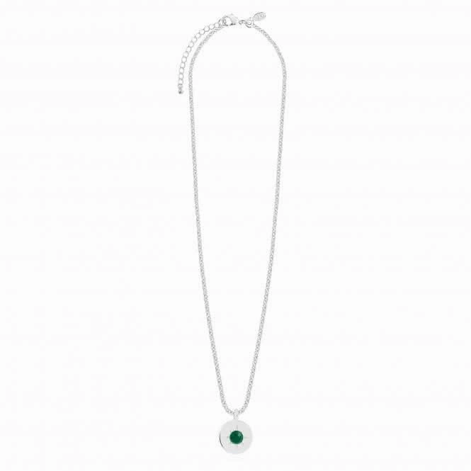 Birthstone a little May Green Agate Necklace 4658