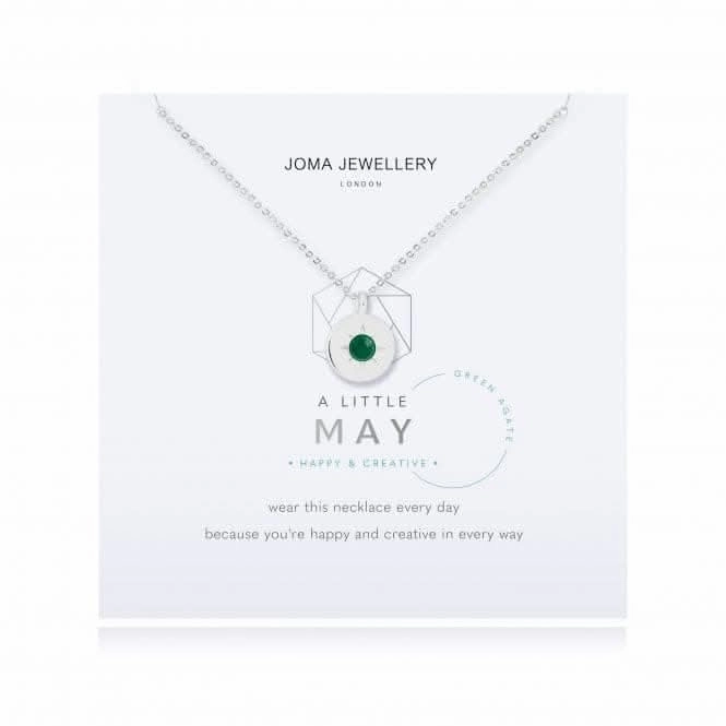 Birthstone a little May Green Agate Necklace 4658