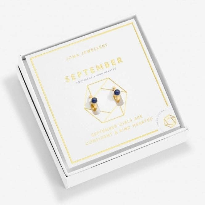 Birthstone Hoop Earring September Gold Plated Earrings 6755