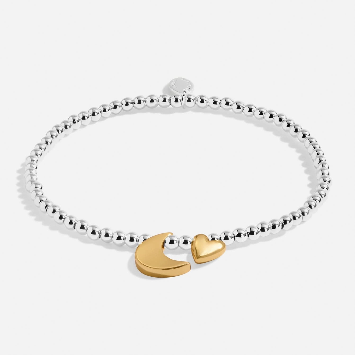 Boxed A Little Love You To the Moon Silver & Gold Plated Bracelet 8193