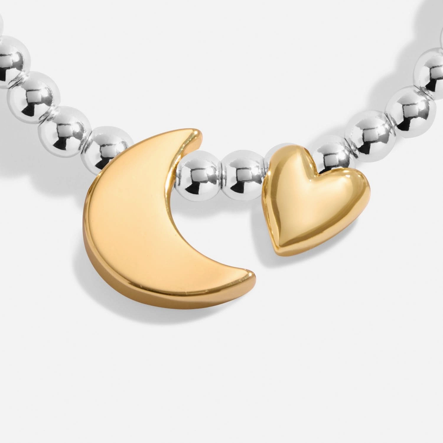 Boxed A Little Love You To the Moon Silver & Gold Plated Bracelet 8193