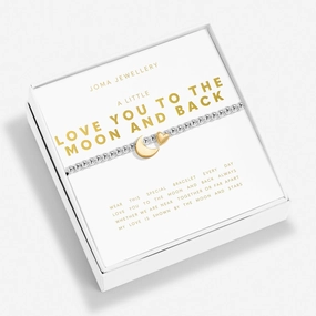 Boxed A Little Love You To the Moon Silver & Gold Plated Bracelet 8193