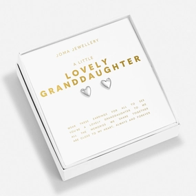 Boxed A Little Lovely Granddaughter Silver Plated Earrings 8202
