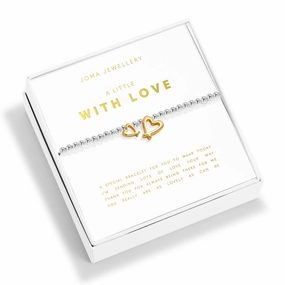Boxed A Little With Love Silver Gold Plated Bracelet 7618