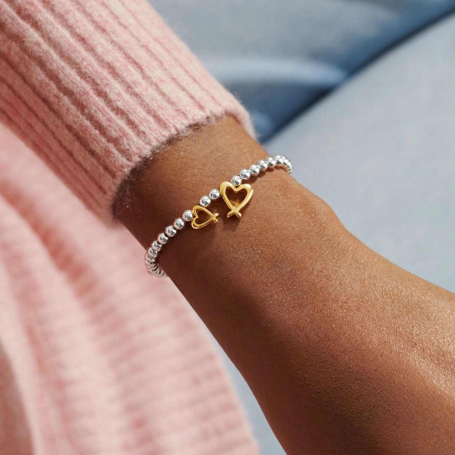 Boxed A Little With Love Silver Gold Plated Bracelet 7618