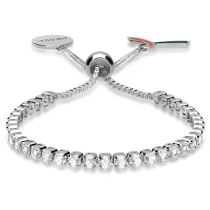 Brave Ribbon Charity Sterling Silver Cubic Zirconia White Bracelet