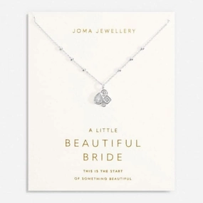 Bridal A Little Beautiful Bride Silver Plated 46cm   5cm Necklace 7030
