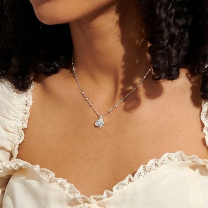 Bridal A Little Beautiful Bride Silver Plated 46cm   5cm Necklace 7030