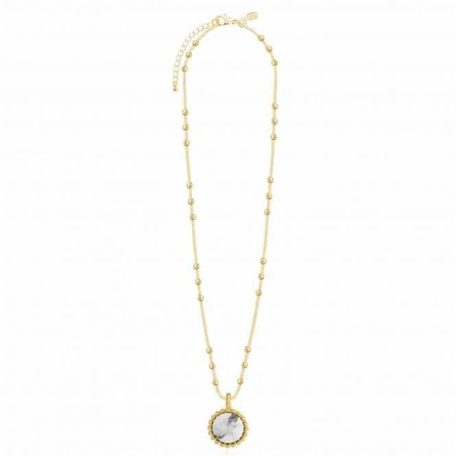 Capri Howlite Gold 46cm   5cm Extender Necklace 4486