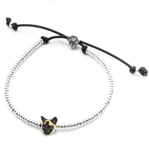 Cat Fever Sterling Silver Enamelled Siamese Muzzle Bracelet