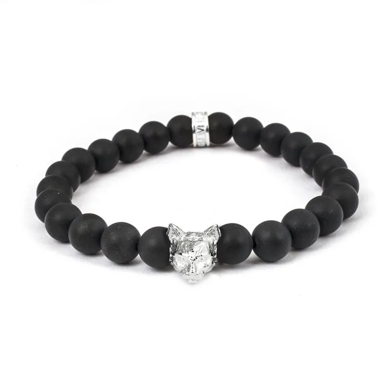 Cat Fever Sterling Silver Onyx Norwegian Forest Cat Bracelet