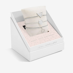Celebrate You Gift Box Happy 30th Birthday Silver Plated Set Of 3 Bracelets 7068