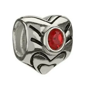 Chamilia Charm Birthstone Heart July