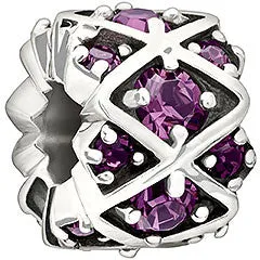 Chamilia Charm Shimmering Stones Purple