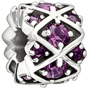 Chamilia Charm Shimmering Stones Purple