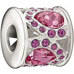 Chamilia Royal Sterling Silver Pink And Purple Crystal Charm D