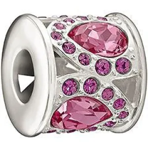 Chamilia Royal Sterling Silver Pink And Purple Crystal Charm D